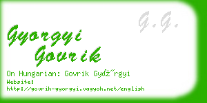 gyorgyi govrik business card